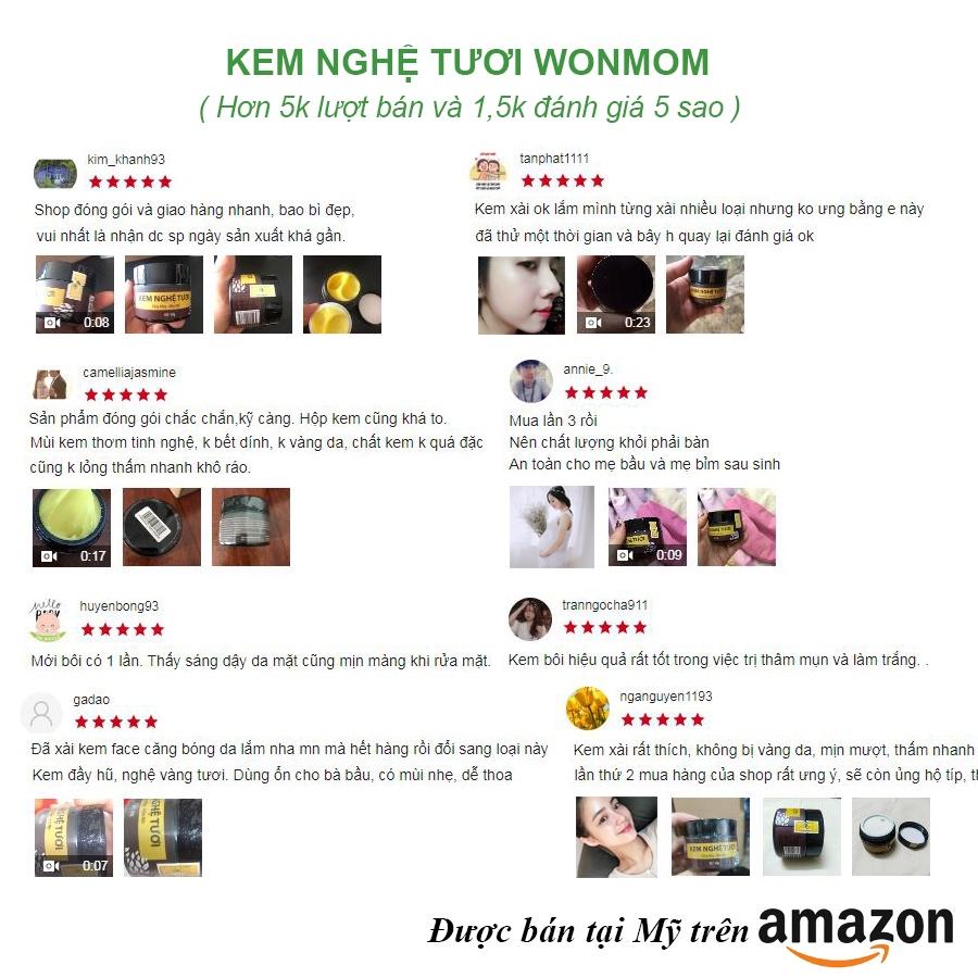 Bộ trắng da, sạch mụn và nám cơ bản ngày đêm Wonmom (1 Kem nghệ tươi + 1 Serum mụn + 1 Kem cấp ẩm