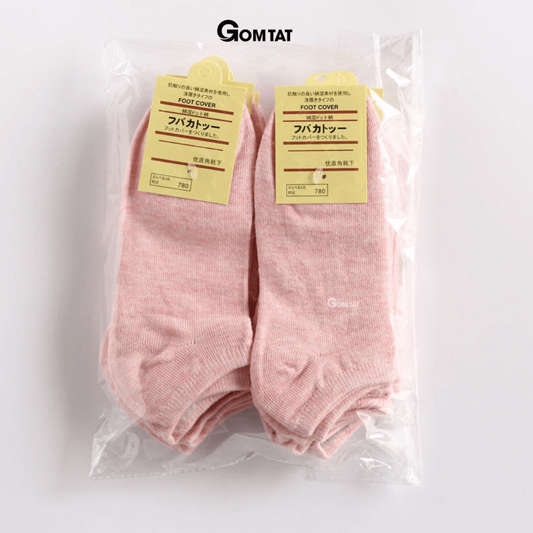 Tất Nữ Cổ Ngắn chuẩn xuất Nhật, Vớ Nữ Cotton Co Giãn Cao Cấp, Mềm mịn, êm chân - CB024