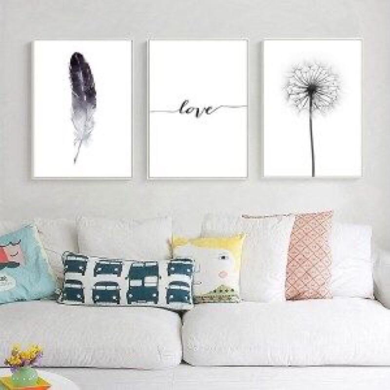Tranh canvas bộ 3 bức hiện đại
