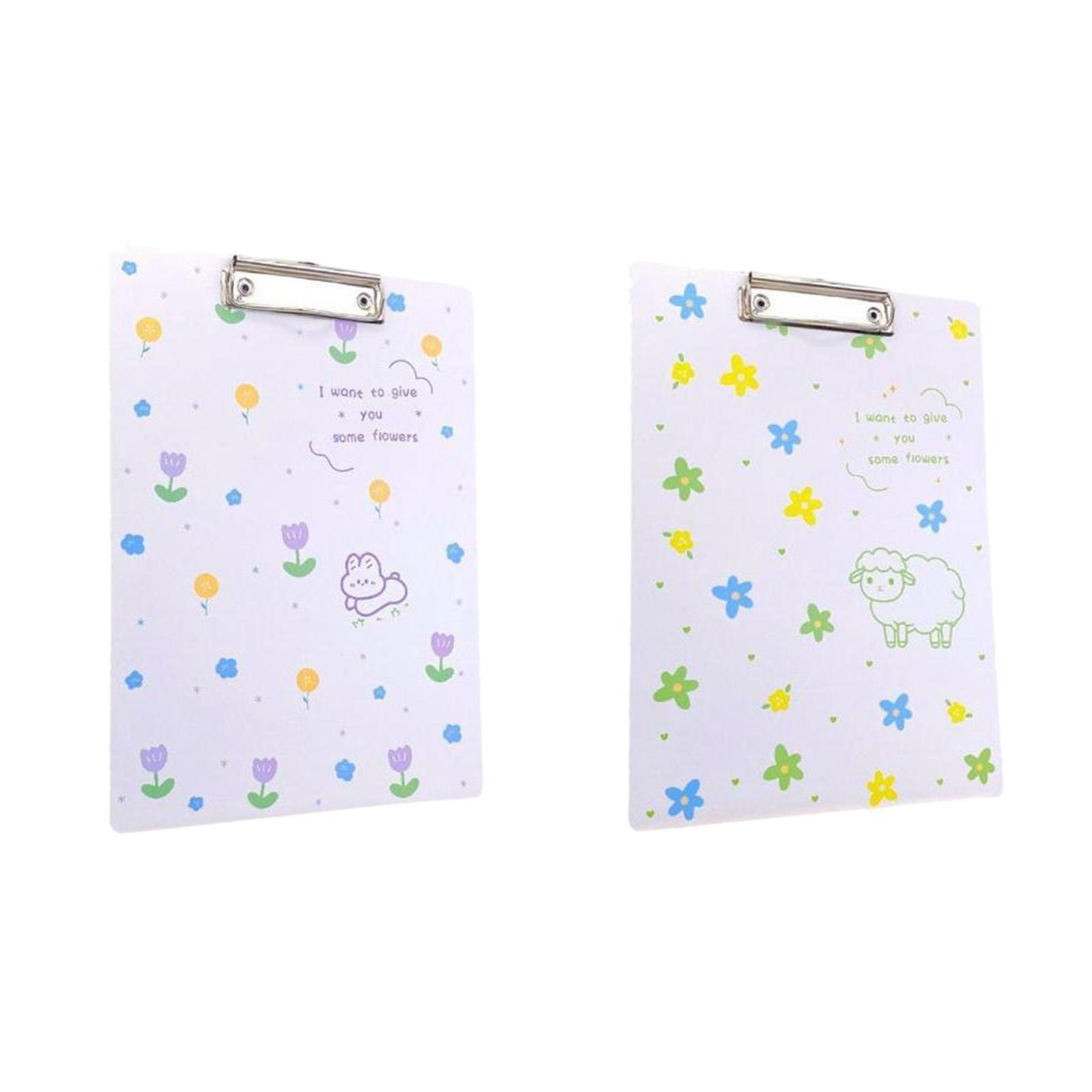 2PCS Cute Clipboard Fastener File Folders Gifts Creative for