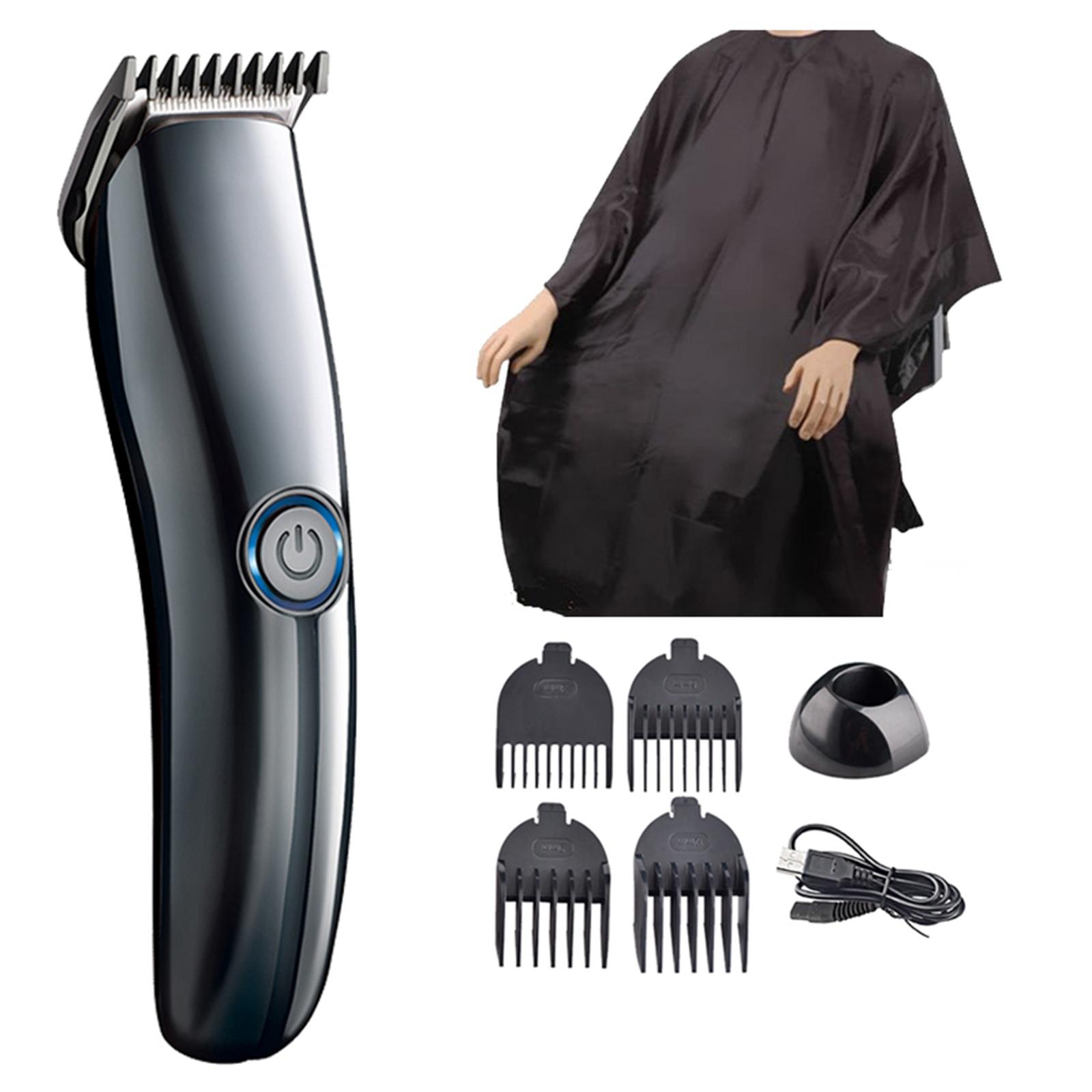Cordless USB Rechargeable Hair Clipper with Low Noise for Home Salon Baby Set A