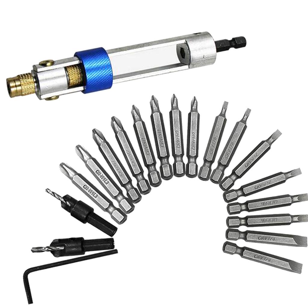 20pcs Multi Screwdriver Set  Drill Driver Countersink Bits & Wrench