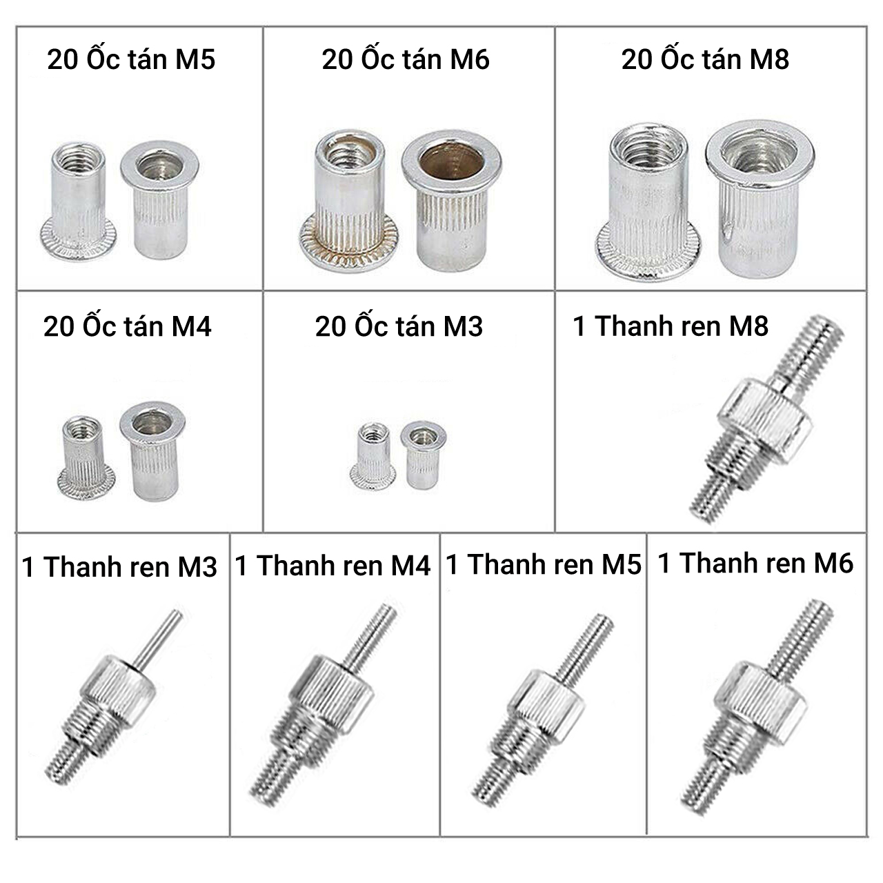 Bộ kìm rút ốc tán M3-M8 hộp nhựa 106 chi tiết