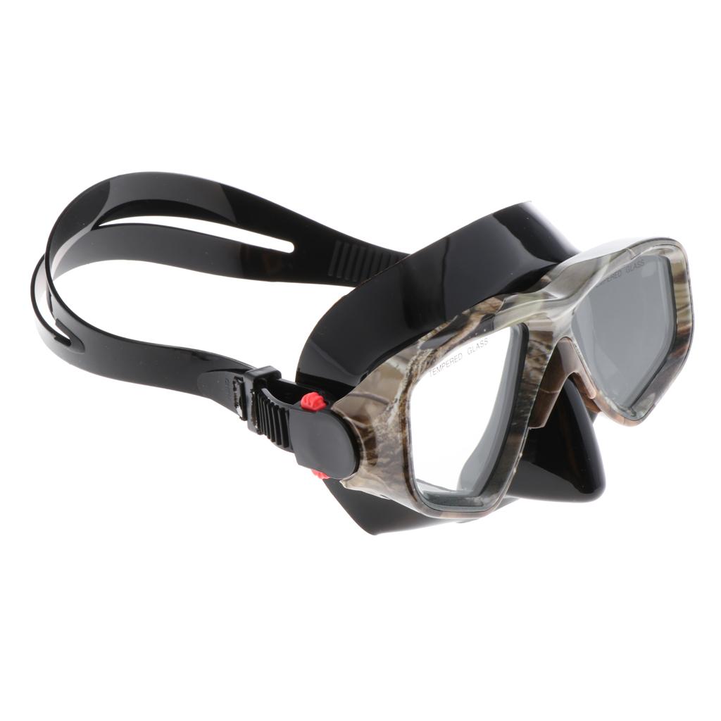 Adult Scuba Diving Mask Anti Fog Tempered Glasses Snorkeling Goggles W/ Case