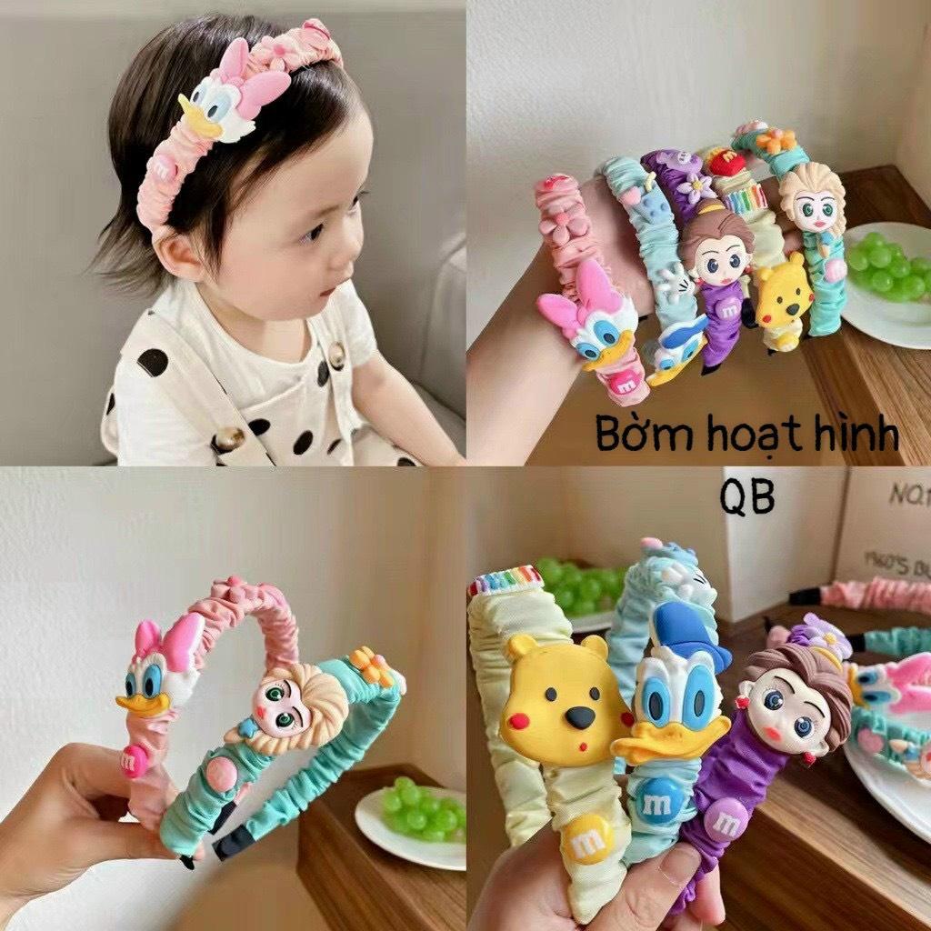 Băng Đô Vải Họa Tiết Hình Thú Dễ Thương Kẹp Tóc Hàn Quốc Cho Bé