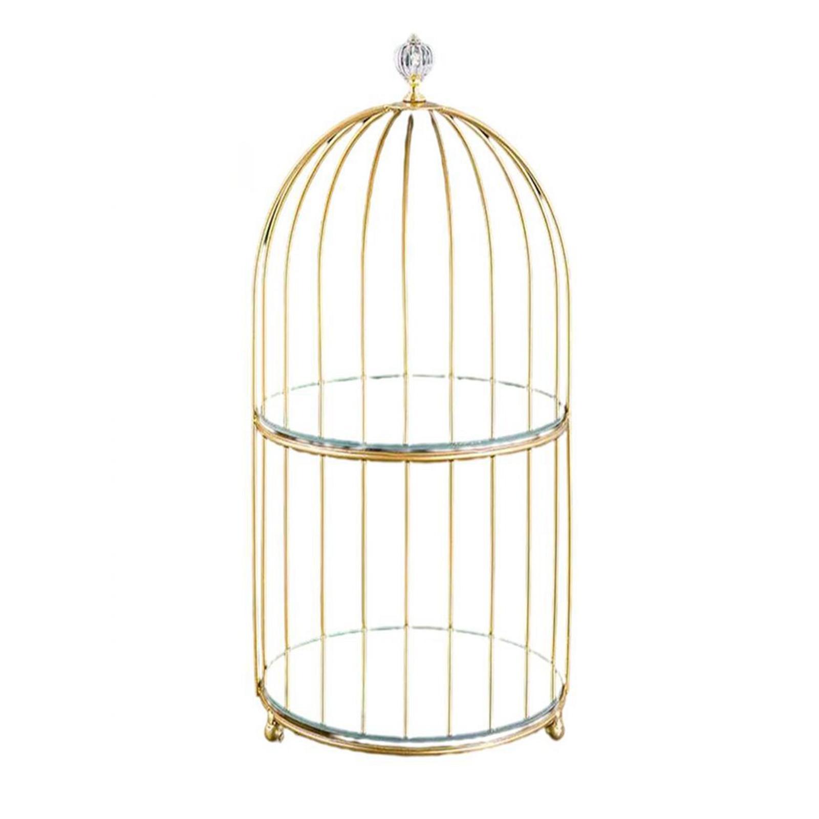 Bird Cage Makeup Organizer Bathroom Storage Rack Counter Vanity Tray Shelf