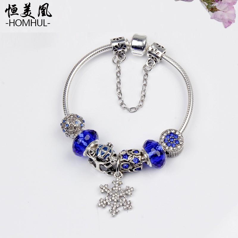 Vòng tay charm hoa tuyết