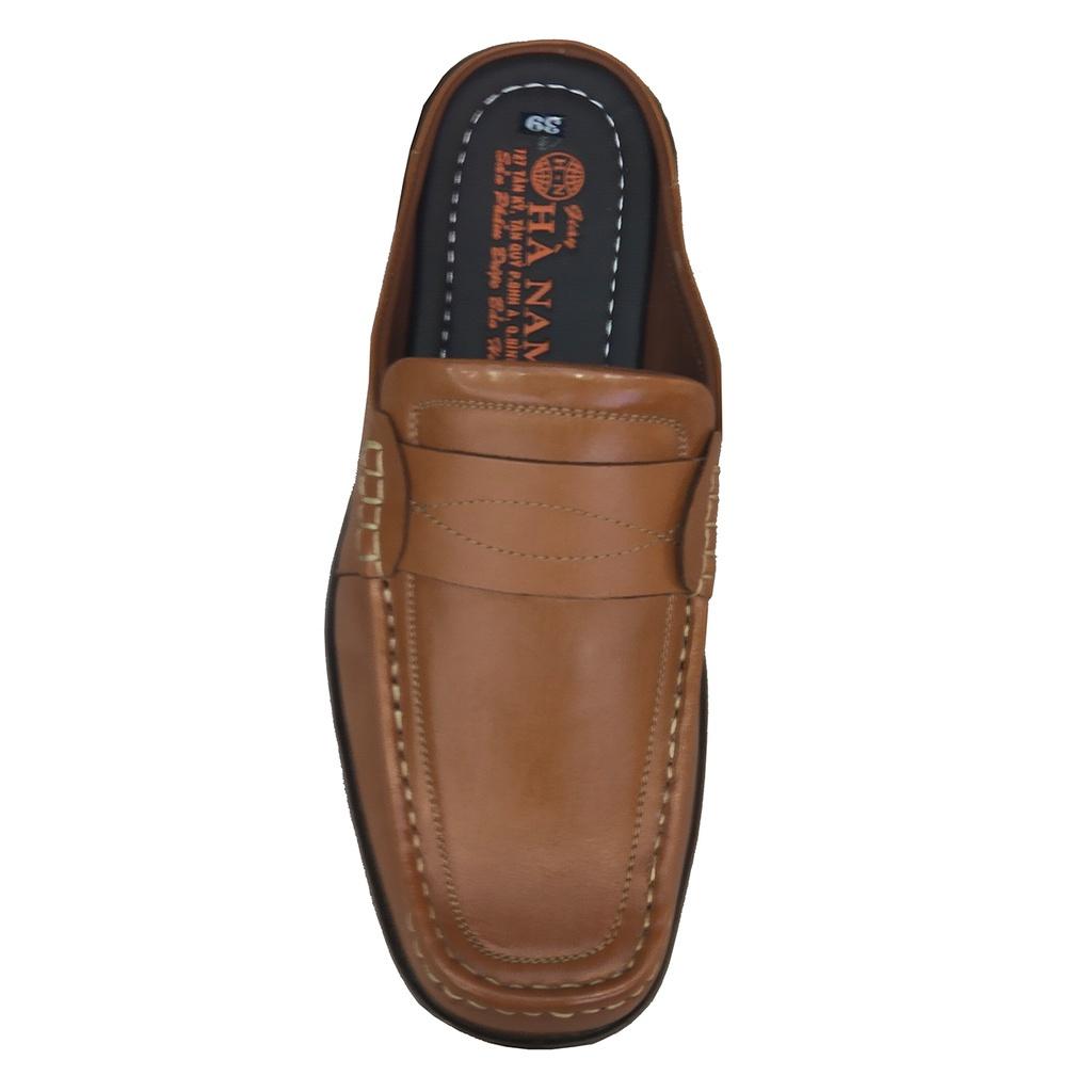 Dép Bít Mũi Nam Da Bò Thật TiTi ĐÔ Cao Cấp GSB2090d