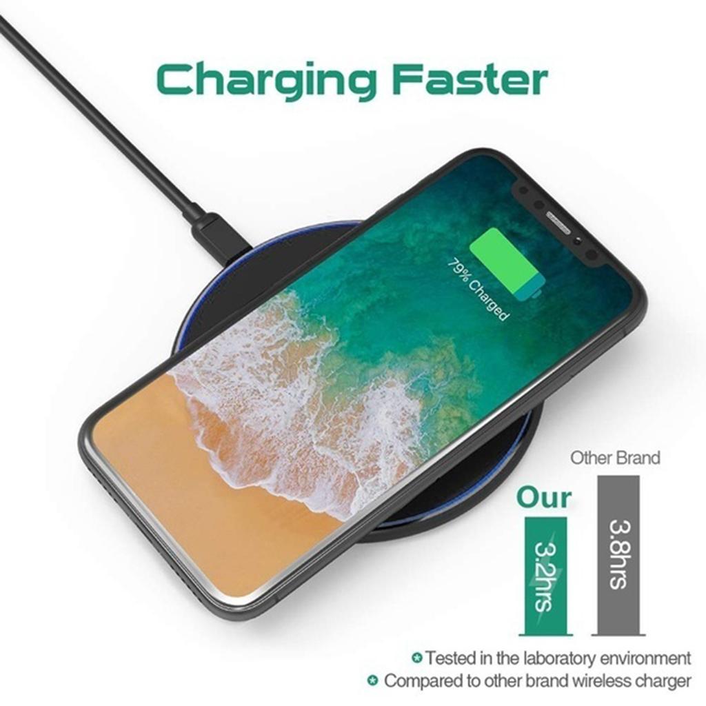 Wireless Qi Charger Pad 10W Fast Charging Dock For  Samsung Huawei