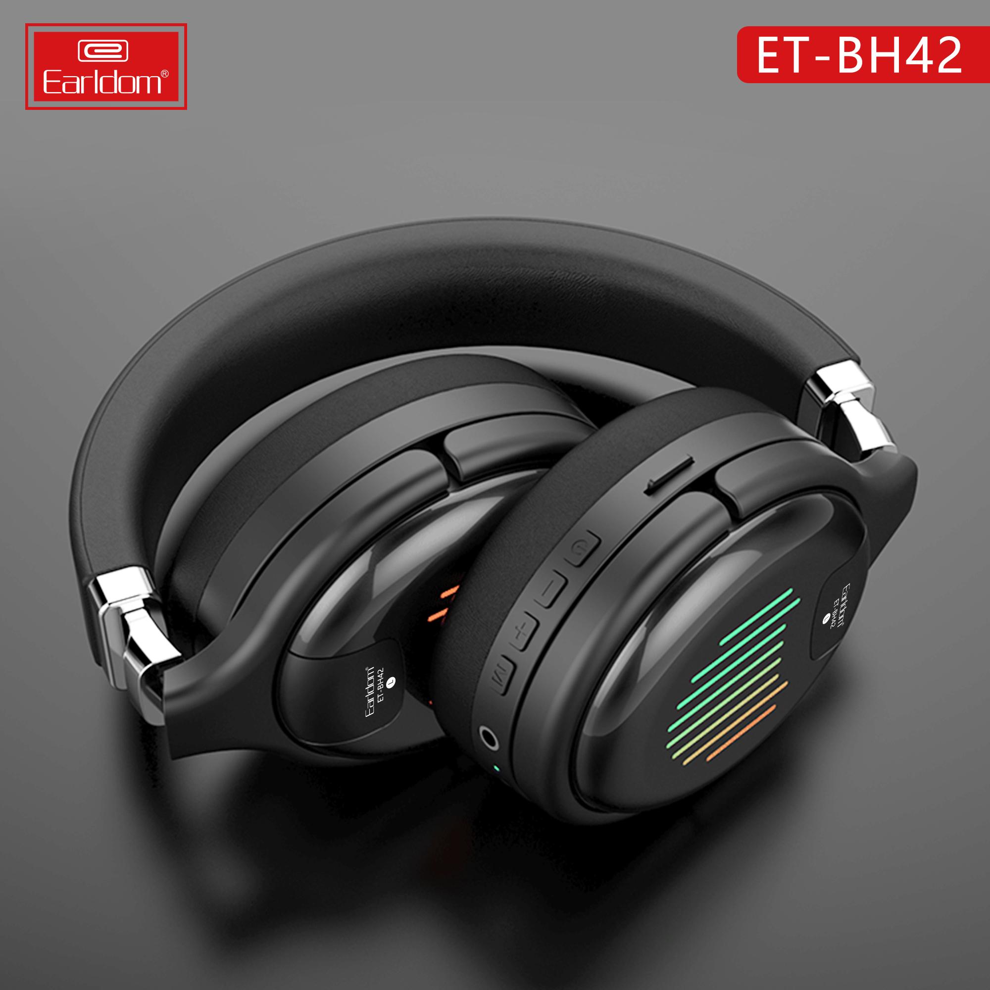 Tai Nghe Chụp Tai Bluetooth Không Dây EARLDOM BH42 Mẫu Tai nghe On Ear Bluettooth Chống Ồn Pin Trâu Âm Thanh 7.1 Siêu Bass Pin 10h Chơi Thể Thao Gaming Pubg Mobile Cho Điện Thoại Android Iphone Máy Tính Laptop - Hàng Chính Hãng