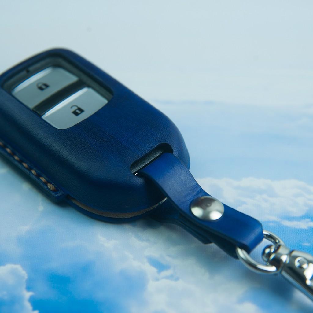 BAO DA THỦ CÔNG DÀNH CHO XE CRV - BAO DA MÀU BLUE - ĐỒ DA NHẬP KHẨU