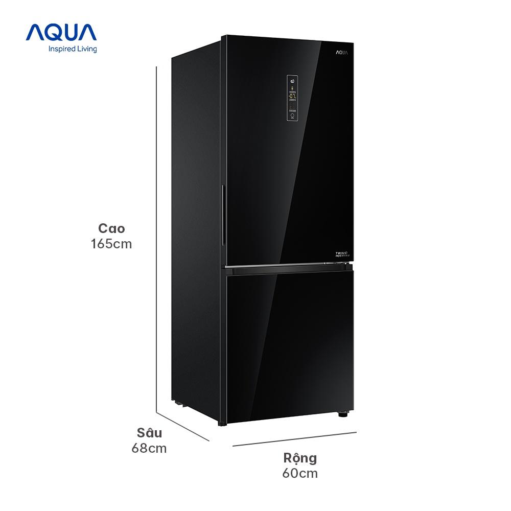 Tủ lạnh ngăn đông dưới Aqua 292 Lít AQR-IG338EB - Hàng chĩnh hãng - Chỉ giao HCM, Hà Nội, Đà Nẵng, Hải Phòng, Bình Dương, Đồng Nai, Cần Thơ