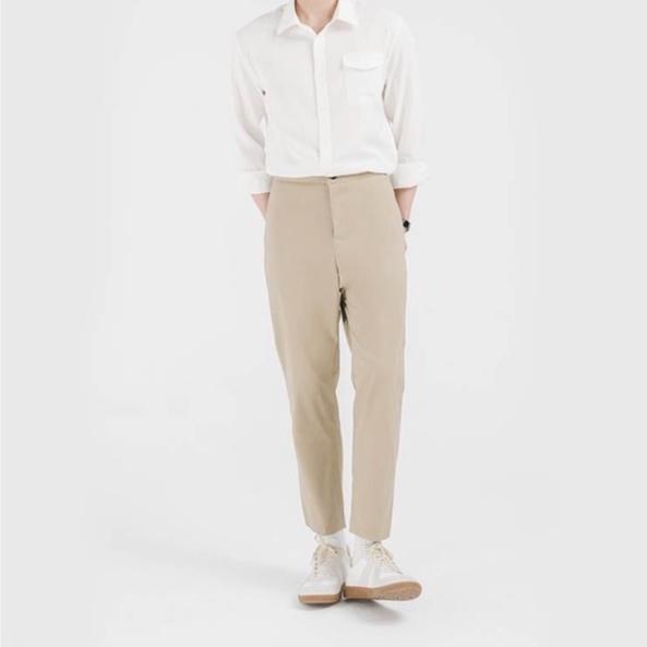 Quần âu nam SSSTUTTER vải khaki đứng form kèm chun lưng sau điều chỉnh BEHIND PANTS