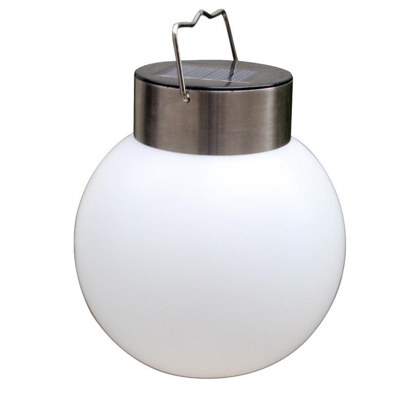 Đèn LED treo trang trí sân vườn hình cầu bằng thép không gỉ chống nước chạy năng lượng mặt trời