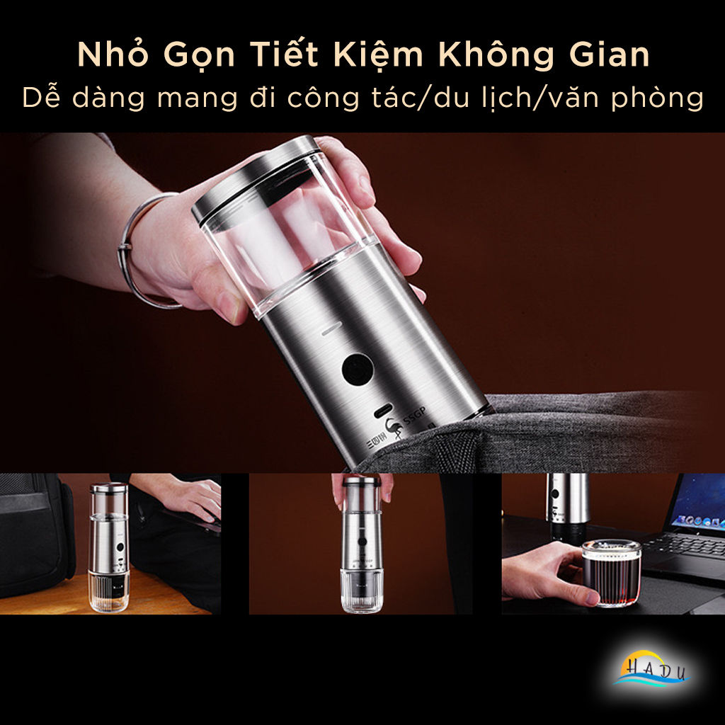 Máy Pha Cà Phê Mini Tự Động Cầm Tay Đạt Chất Lượng LFGB Đức SSGP