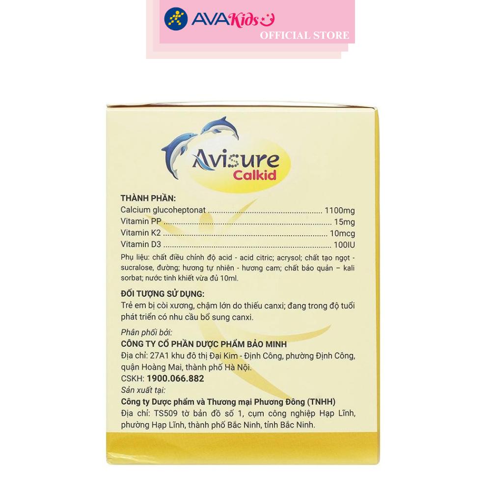 Siro Avisure Calkid hỗ trợ phát triển chiều cao 30 ống (từ 2 tuổi)