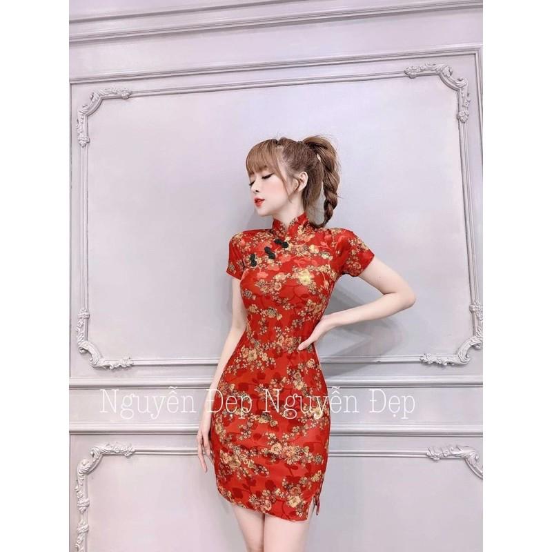 Đầm body sườn xám tay ngắn siêu xinh