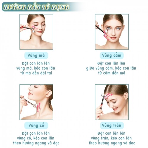 Con Lăn Massage Nâng Cơ Mặt 3D Tạo Cầm Vline Nikio NK-125G - Không Dùng Điện