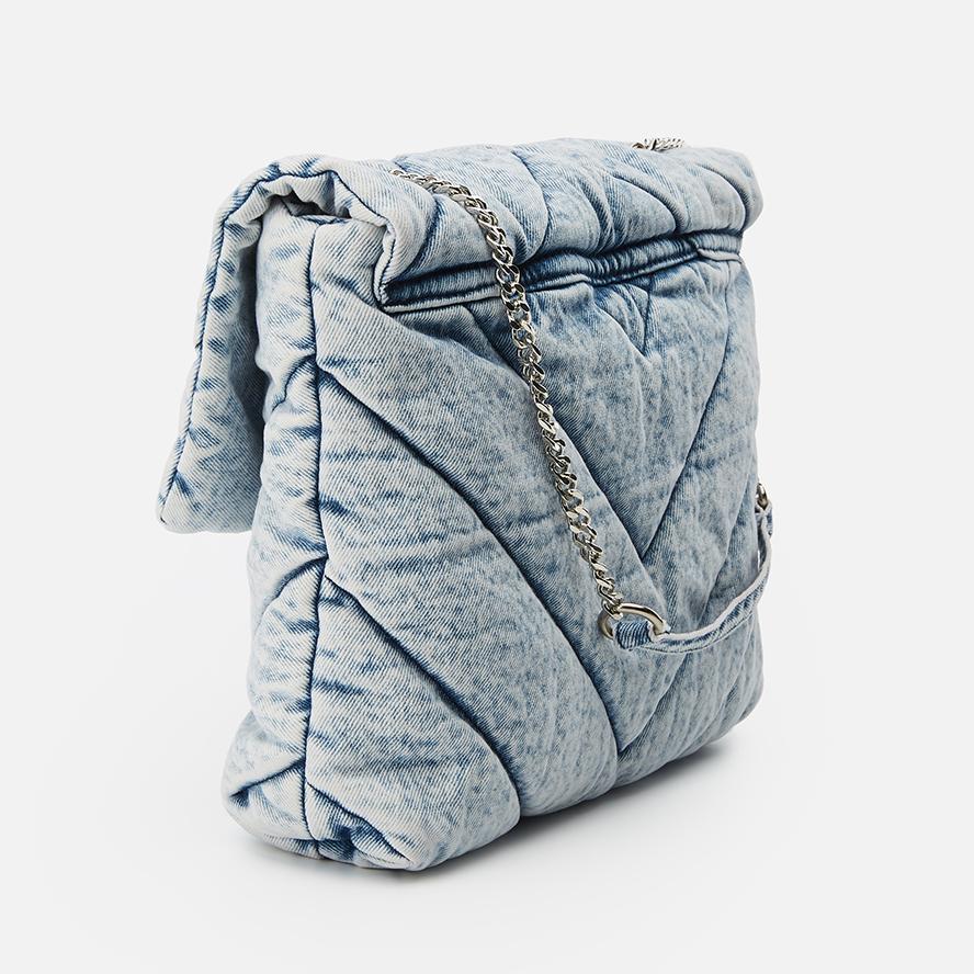 Denim Nữ Túi Quilting Túi Xách Tay Nữ Nữ Chắc Chắn Thời Trang Nữ Túi Đeo Vai Dây Kim Loại Nữ Tất Cao Cổ Vạt Túi Xách Nữ dành Cho Nữ 2020