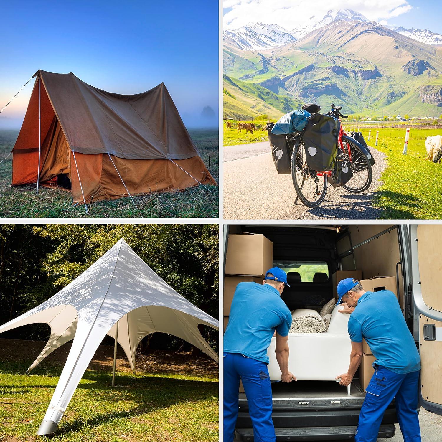 10 Gói Dây Bungee Cao Su Có Móc Treo Ở Cả Hai Bên, Dây Giãn Nở, Bộ Căng Hành Lý, Dây Thun Cho Giá Để Hành Lý, Xe Đạp, Xe Hơi, Lều