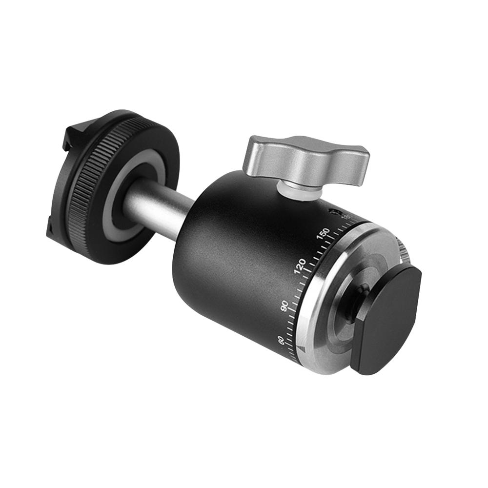 Hợp kim nhôm đa ​​chức năng Đầu toàn cảnh với Đế gắn giày nóng 1/4 Inch 360 °  Ballhead Ballhead