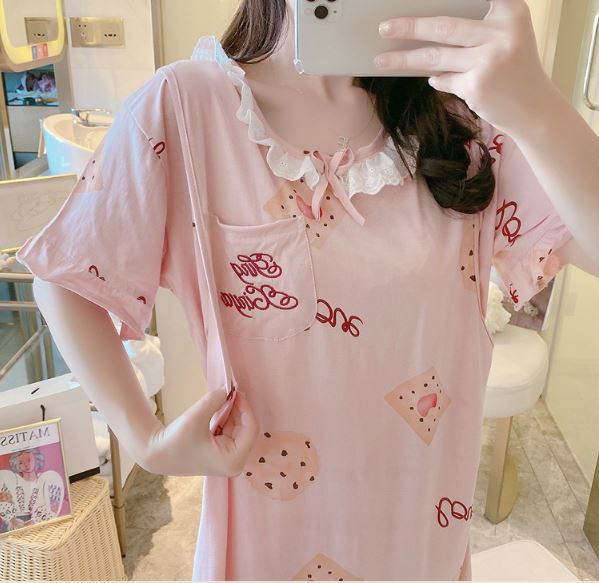 Váy, Đầm Bầu Và Sau Sinh Azuno AZ8856 Chất Liệu Cotton Có Khé Mở Cho Con Bú Mặc Nhà Mùa Hè