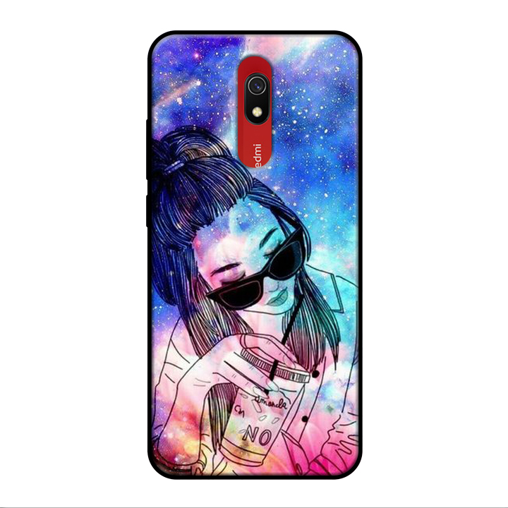 Ốp lưng điện thoại Xiaomi Redmi 8A viền silicon dẻo TPU  hình Cô Nàng Cá Tính - Hàng chính hãng