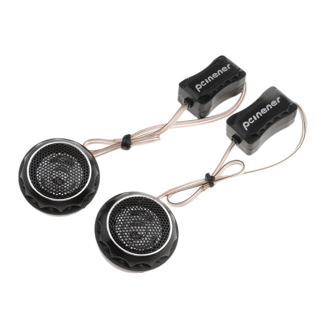 2Pairs Universal Car Audio Stereo Speaker Subwoofer Tweeter Excellent Timbre