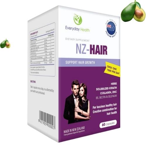 Viên uống hỗ trợ giảm rụng tóc giúp tóc mọc nhanh phục hồi tóc hư tổn Everyday Health NZ - Hair hộp 60 viên