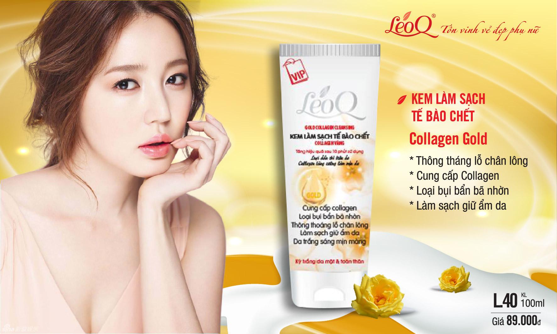 LEOQ KEM LÀM SẠCH TẾ BÀO CHẾT COLLAGEN GOLD 100ml