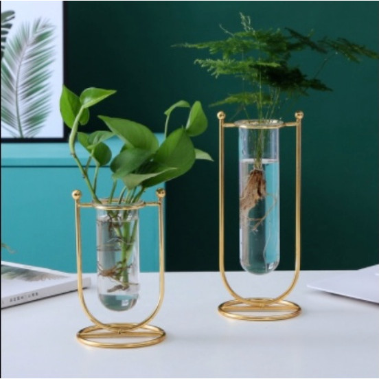 BỘ 2 LỌ TRỒNG THUỲ SINH CHỮ U ĐẸP MẮT