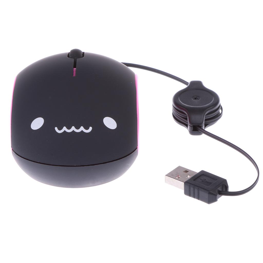 Retractable 1000 DPI USB Optical Scroll Mouse Mice for PC Laptop Computer