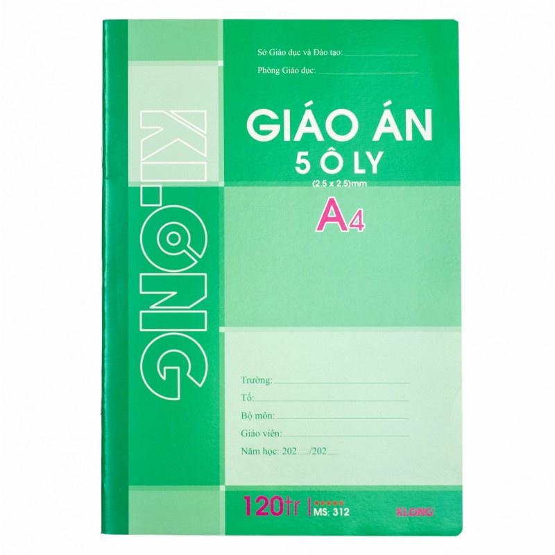 Sổ giáo án 5 ô ly KLONG A4 120 trang 70/92; MS: 312T5