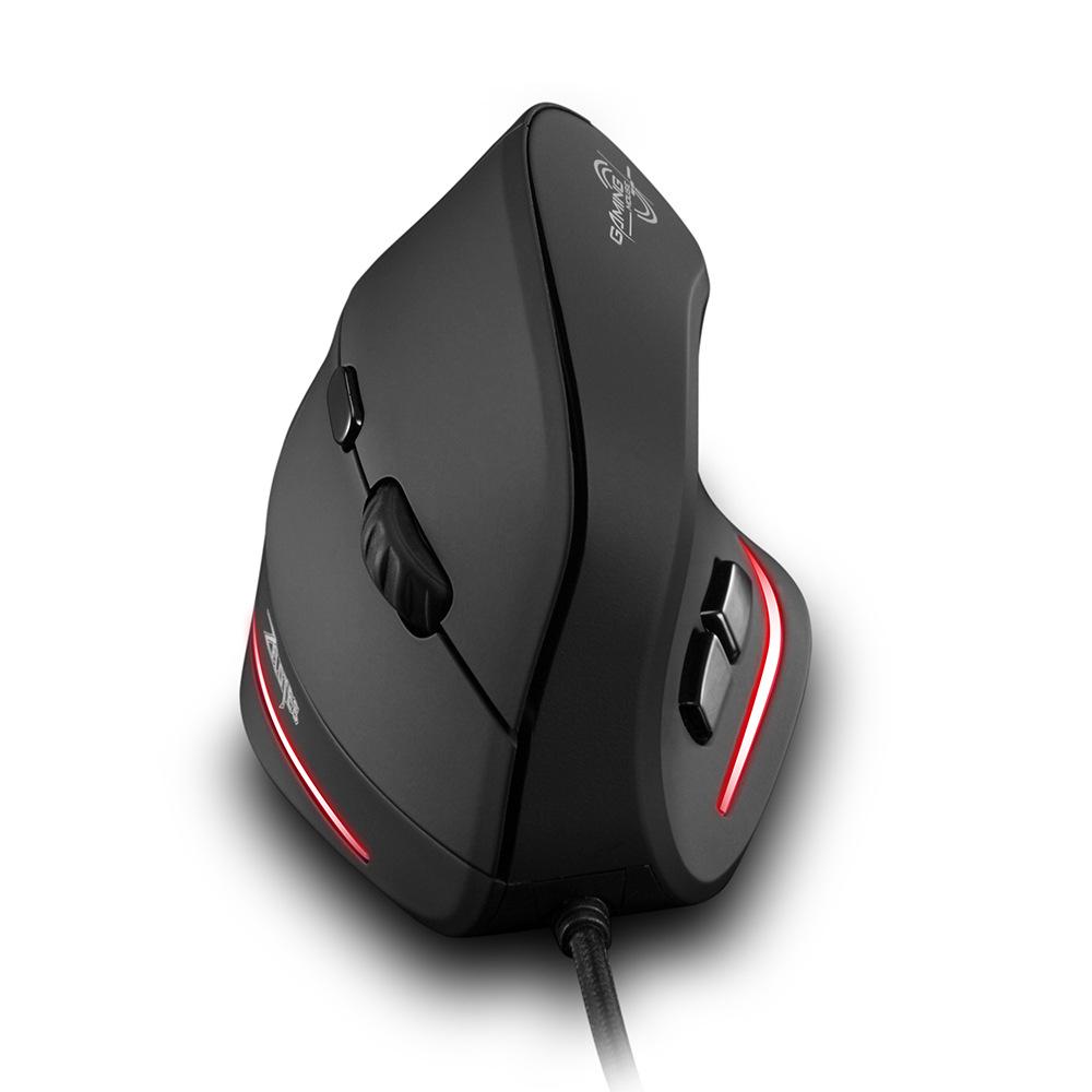 Chuột chơi game lập trình dọc ZELOTES phong cách mới nhất 7200DPI công thái học thẳng đứng kiểu tư nhân có dây