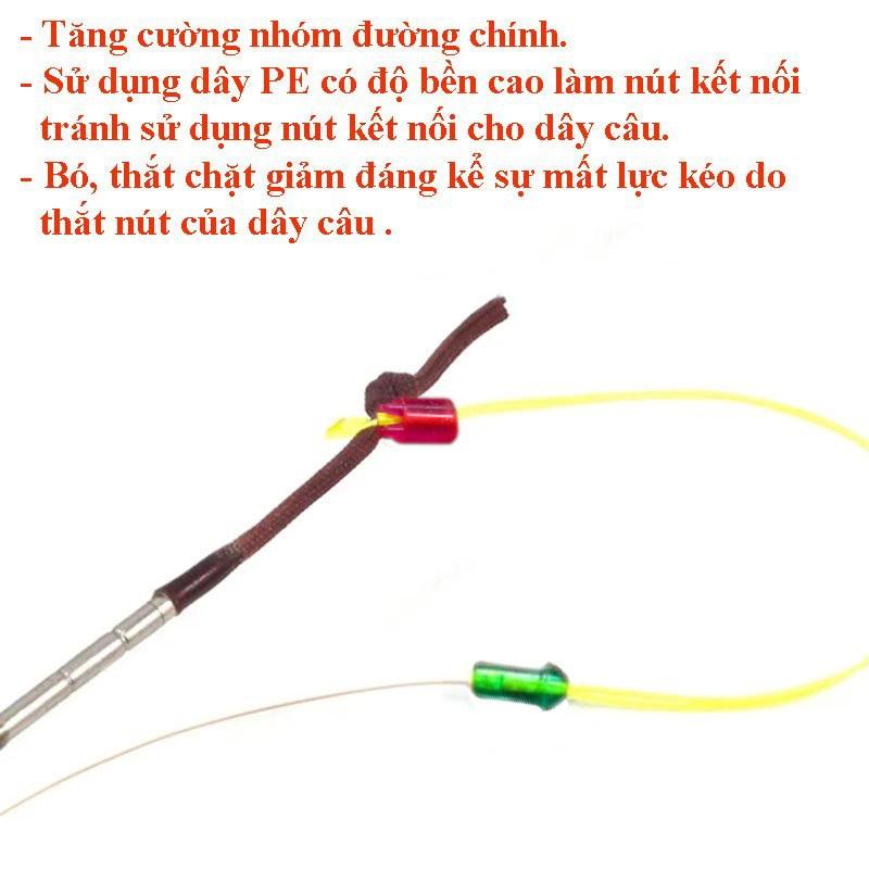 Sét 5 dây PE Nối Đầu Cần Đơn, Câu Đài Chống Nổ Trục Cao Cấp