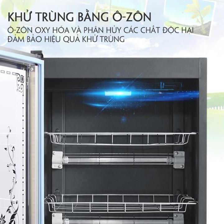 Máy sấy chén, tủ sấy chén bát gia đình khử khuẩn bằng ozon siêu sạch - tủ sấy chén bát gia đình 2 tầng dung tích 98L