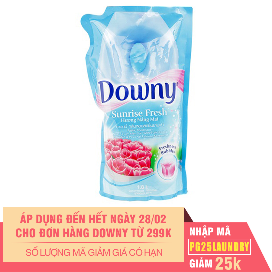 Nước Xả Vải Downy Hương Nắng Mai Túi 1.6L