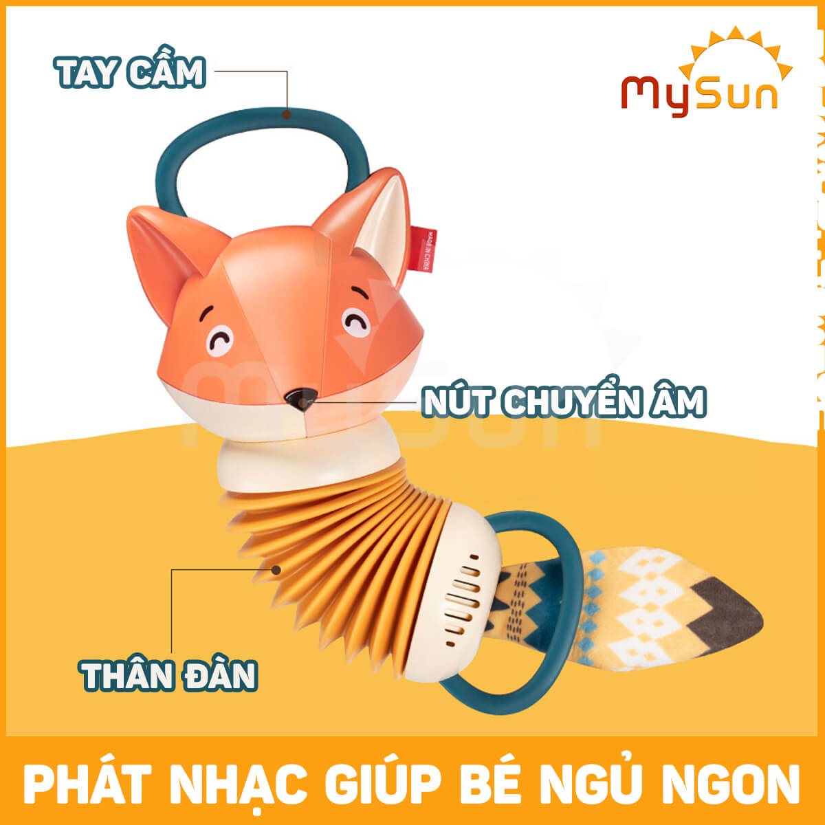 Đàn Accordion đồ chơi treo nôi dụng cụ có phát âm nhạc thông minh cho bé MySun