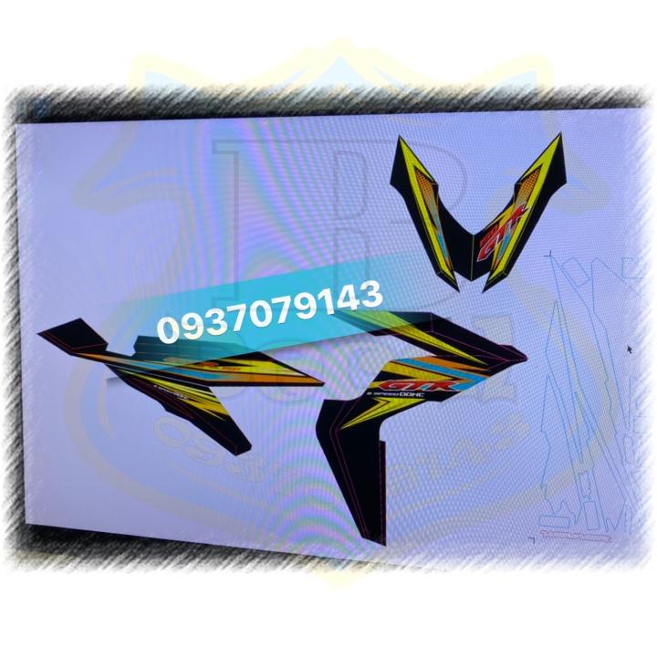 Tem rời xe winner GTR vàng đen