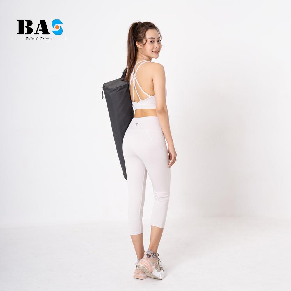 Bộ quần áo lửng tập yoga gym aerobic 4 dây đan lưng cách điệu phối legging nâng mông - SL210402