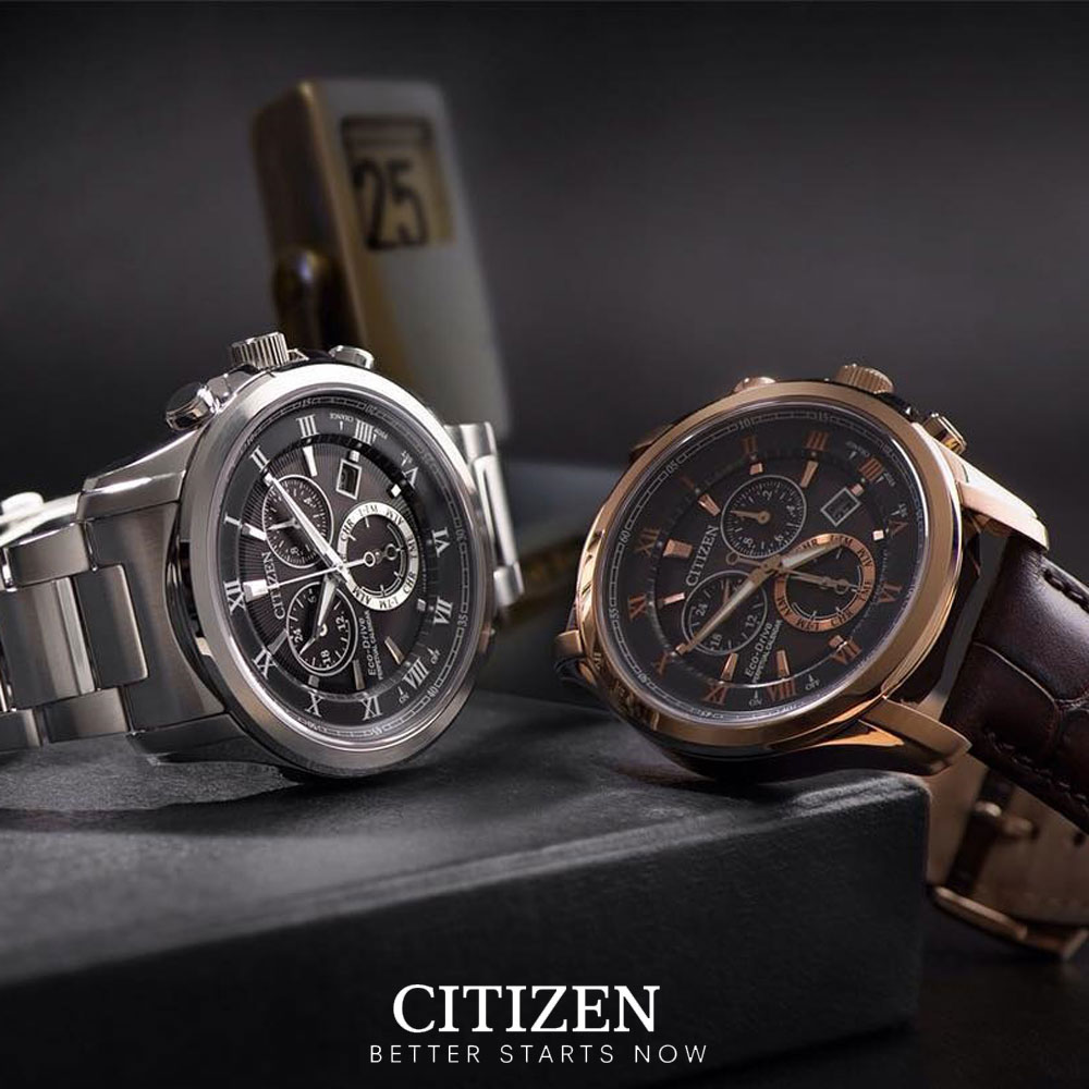 Đồng Hồ Citizen Nam Dây Da BL5542-07E - Mặt Đen (Sapphire)