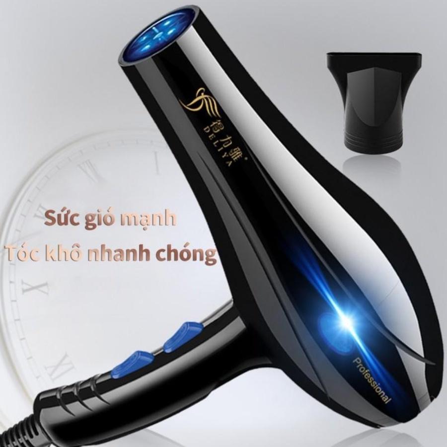 Máy Sấy Tóc 2 Chiều Nóng Lạnh Deliya Công Sất Cao 2200W, Tặng Kèm Bộ Phụ Kiện 5 Món Cao Cấp, Bảo Hành 12 Tháng