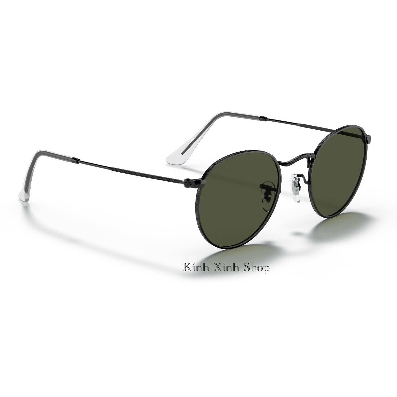 (Hàng cao cấp) Kính râm Mắt tròn unisex nam nữ Mắt thủy tinh