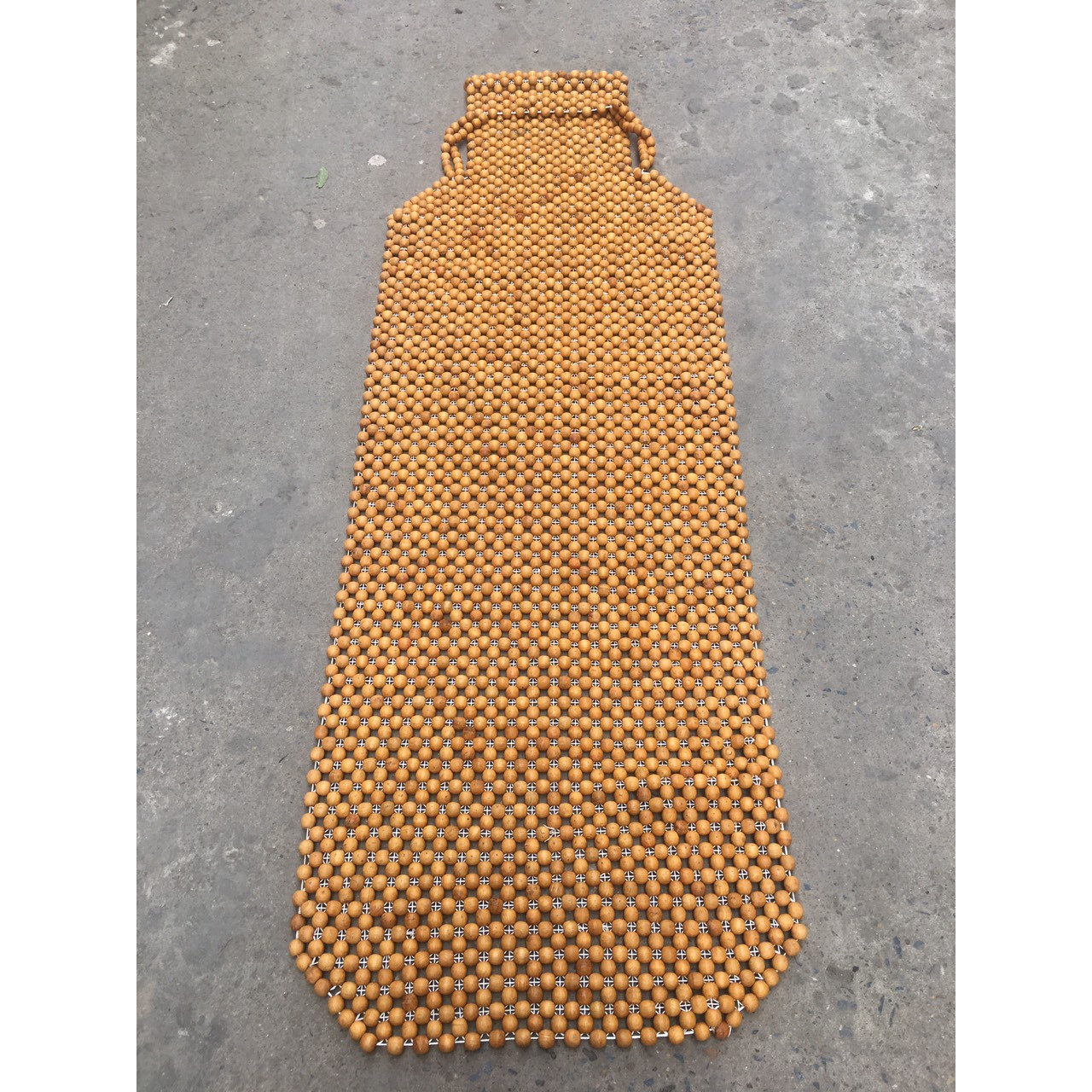 Lót ghế ô tô hạt gỗ Pơ Mu hạt 1,2cm - Kích thước 110cm x 45cm