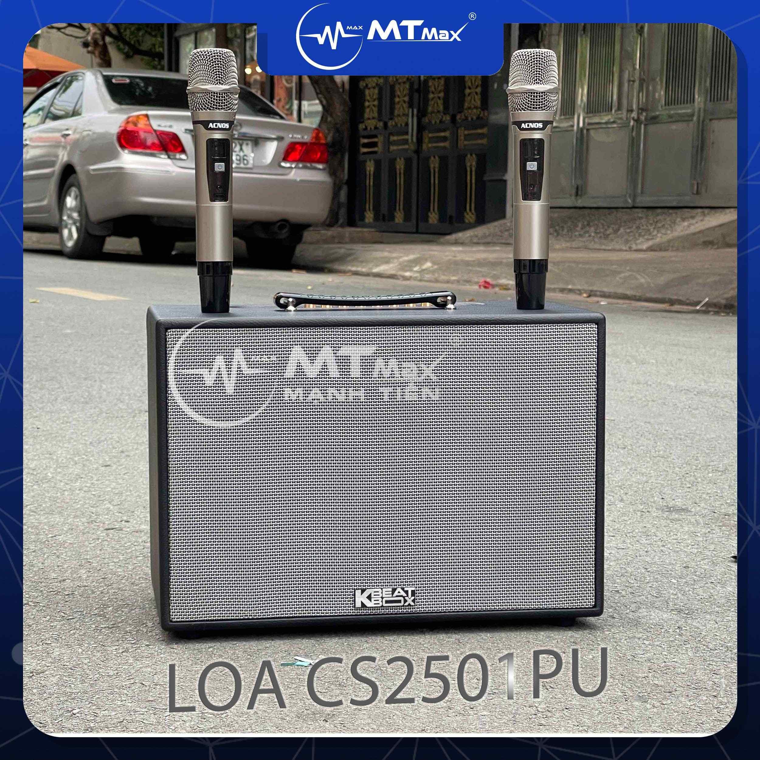 Loa Xách Tay Acnos CS2501 PU 350w kèm 2 micro không dây bass treble siêu hay âm thanh đỉnh cao karaoke nghe nhạc hàng chính hãng