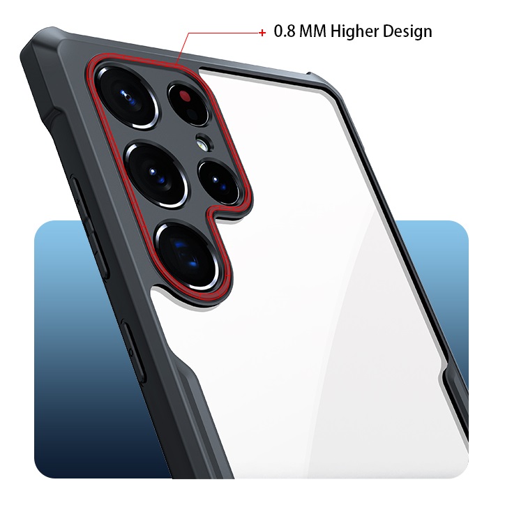 Ốp Lưng Chống Sốc Chính Hãng XUNDD Cho Samsung Galaxy S22 Ultra Viền Màu Lưng Trong Suốt Không Ố Vàng - Hàng Chính Hãng