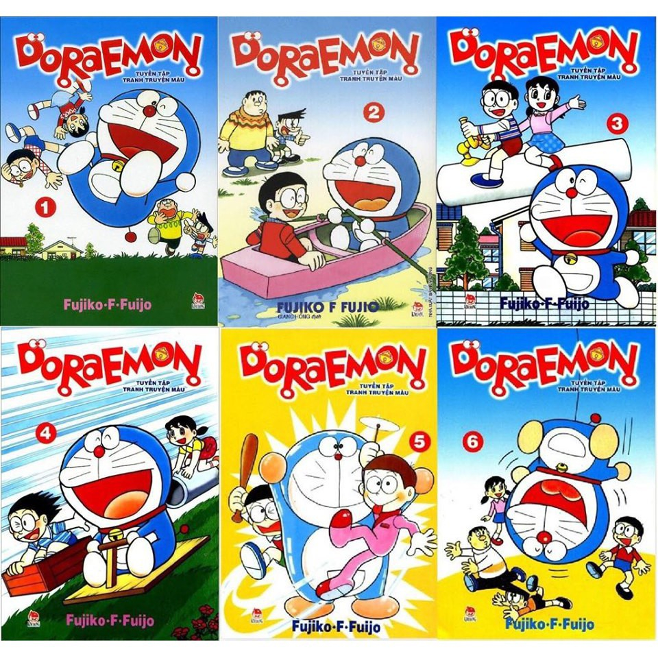 Truyện tranh - Trọn bộ 6 Tuyển tập tranh truyện màu Doraemon