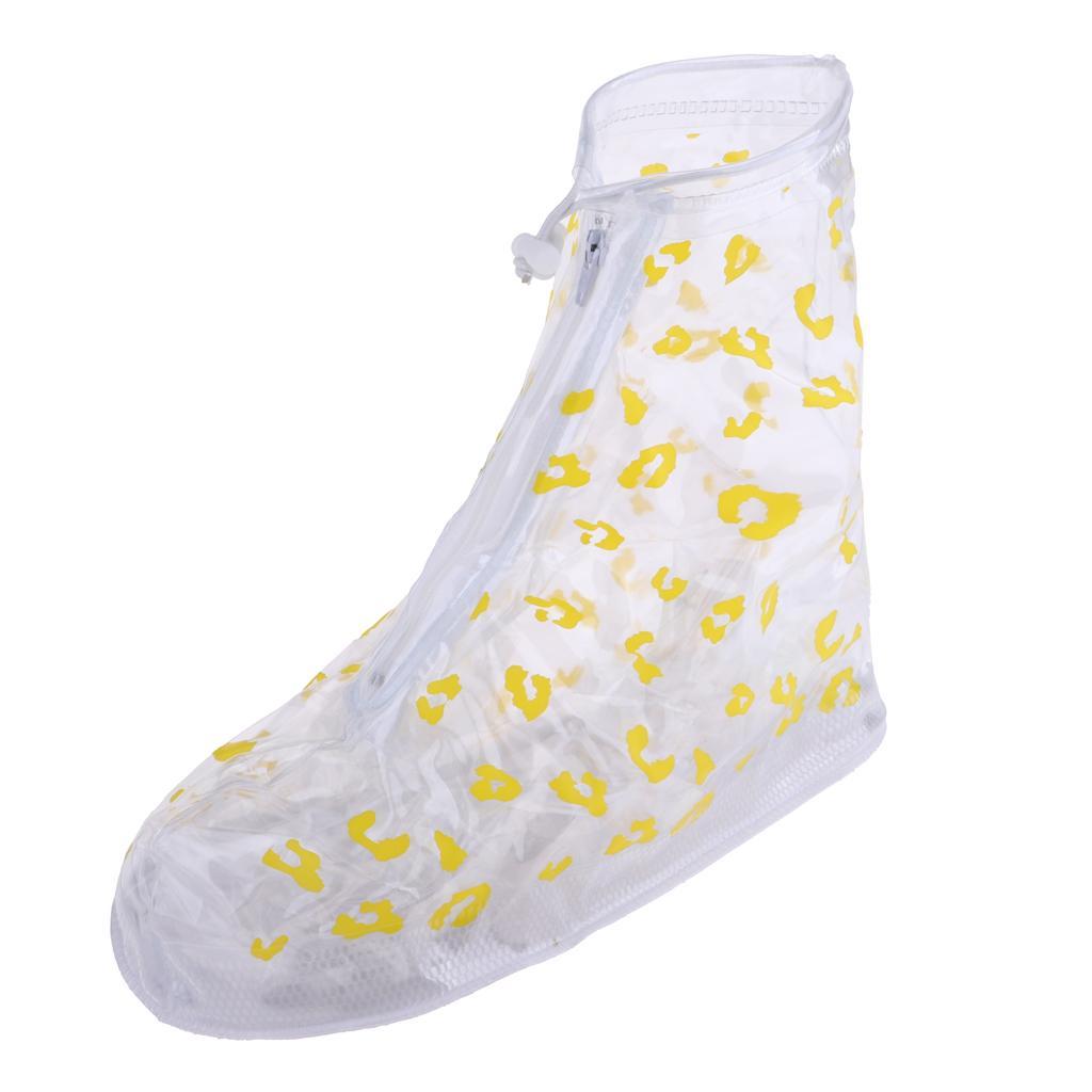Waterproof Shoe Covers Reusable Overshoes Galoshes Anti-Slip Boots with Zipper Closure