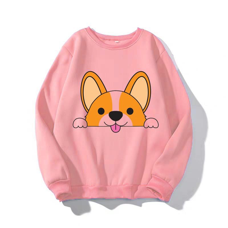 ÁO SWEATER IN CÚN SHIBA SIÊU CUTE