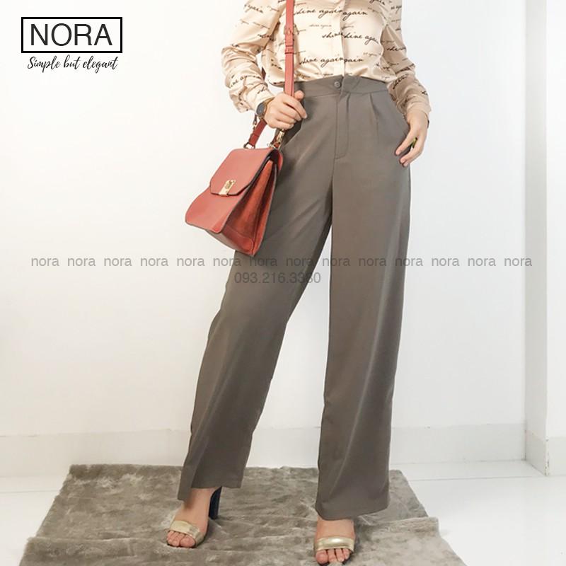 Quần Ống Rộng Culottes Xuông Dài 100cm, Quần Vải Suông Rũ Siêu Mềm Cao Cấp | NQ02 | Ghi Rêu